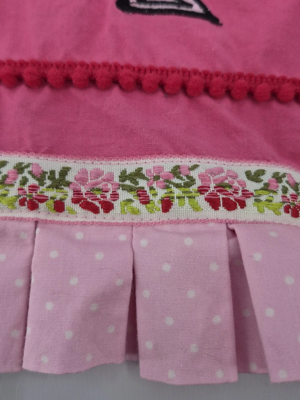 Sur La Table Apron One Size Pink Black Paris Eiffel Tower Polka Dot Retro